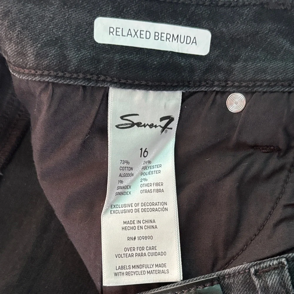 Seven7 Black Cutoff Denim Shorts